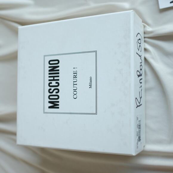 Moschino White Leather Multicolor Logo Buckle Belt Size Unisex IT50 main image 7